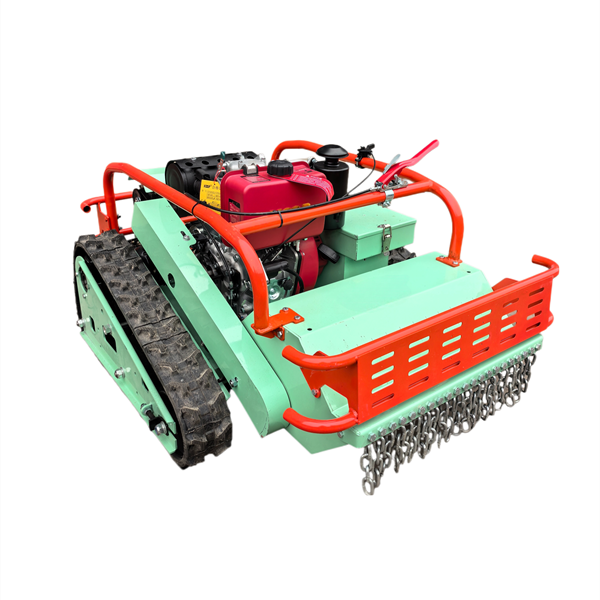 Remote-Controlled Tracked Grass Shredder